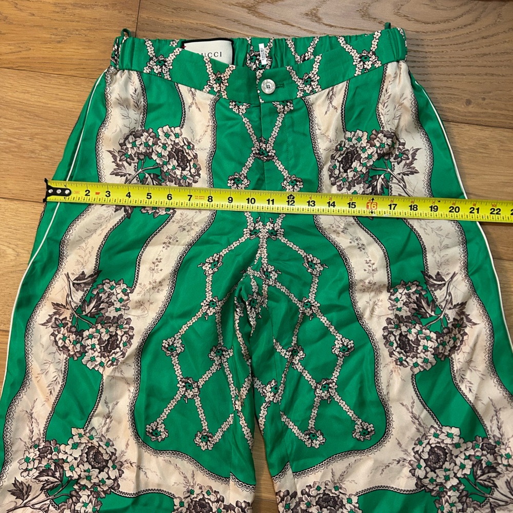 Gucci Palazzo Silk Cropped Pants Size 42 - Picture 15 of 15